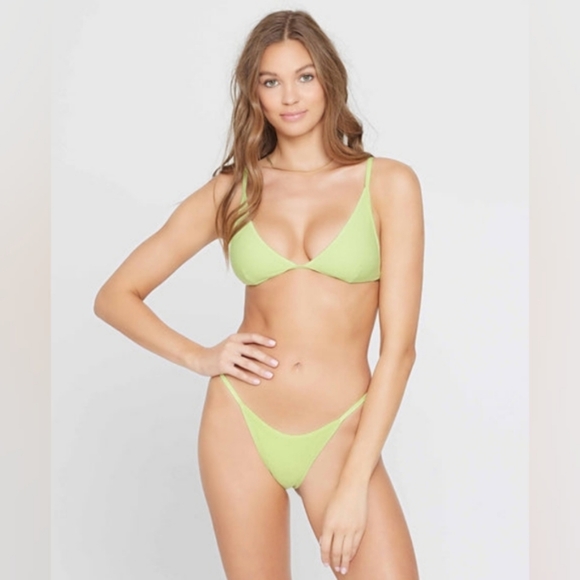 L*Space Millie Jay Bikini Set Mojito Green - Picture 2 of 6
